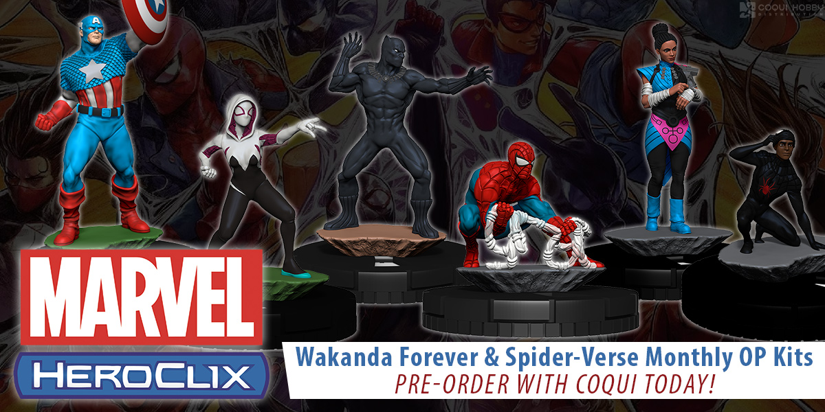 Marvel HeroClix: Wakanda Forever & Spider-Verse Monthly Organized Play ...