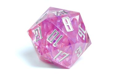 Dice: Mega 55MM- Cosmic Pink 55mm D20 • 85G55MM002