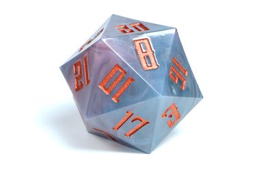 Dice: Mega 55MM- Milky Way Pink 55mm D20 • 85G55MM003