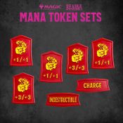 MTG Mana Token Set — Red counters