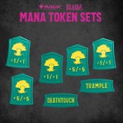 MTG Mana Token Set — Green counters