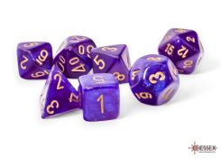 7-Die Set Mega-hedrals Borealis Luminary: Royal Purple/Gold