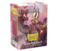 Dragon Shield Sleeves: Standard DUAL- Matte Red/Gold, Special Edition (100 ct.) box