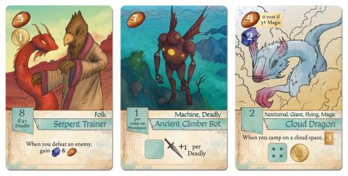 Creature Caravan sample cards